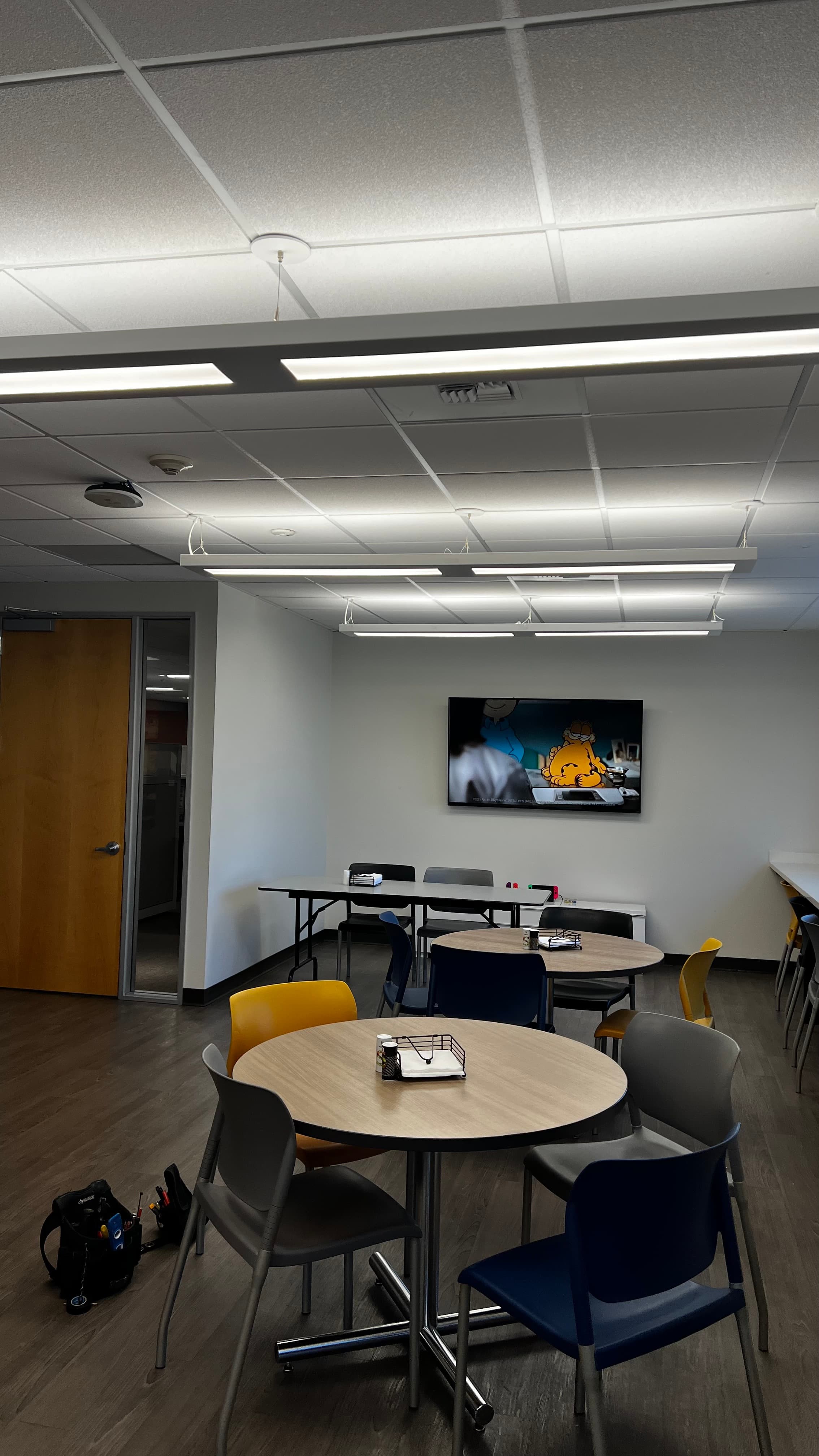 Commercial office LED lighting installation San Francisco electrician
