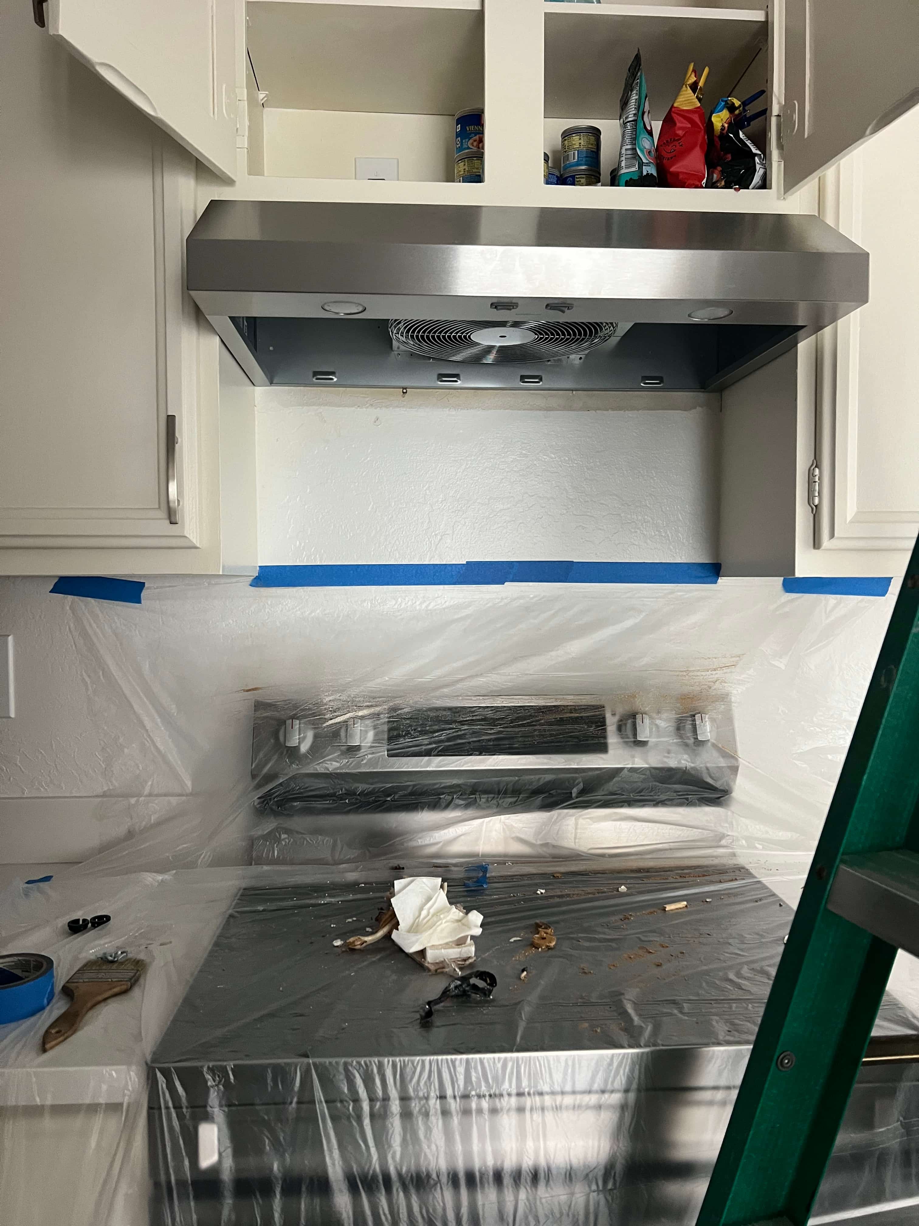 Range hood electrical installation by licensed electrician Santa Rosa